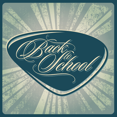 Back to school vintage image vectorのイラスト素材