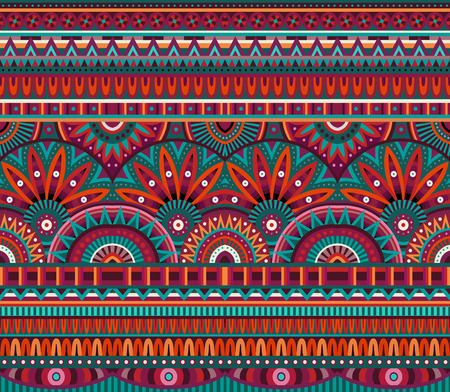 tribal ethnic background seamless patternのイラスト素材