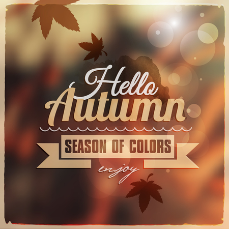Creative graphic message for your autumn design.のイラスト素材