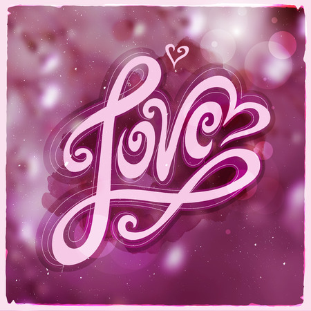 Love hand lettering - handmade calligraphyのイラスト素材