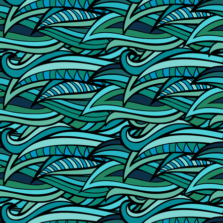 Vector seamless abstract nature pattern. Endless background.のイラスト素材