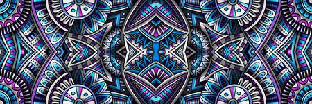 Abstract ethnic rug ornamental seamless pattern. vintage background.のイラスト素材