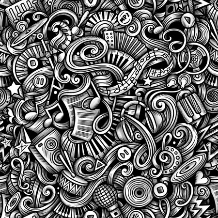 Graphics doodle Music seamless pattern.の写真素材