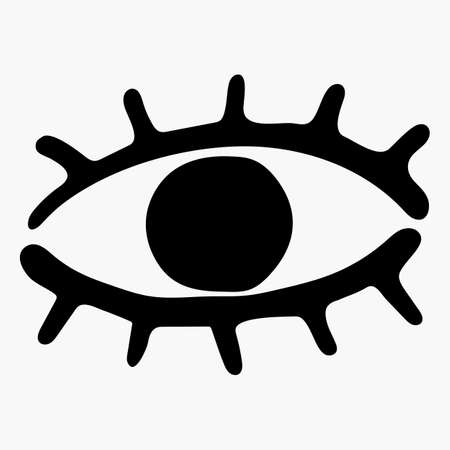 vector eye symbol hand drawnのイラスト素材