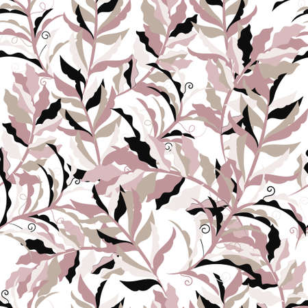vector seamless pattern with leaf pattern.のイラスト素材