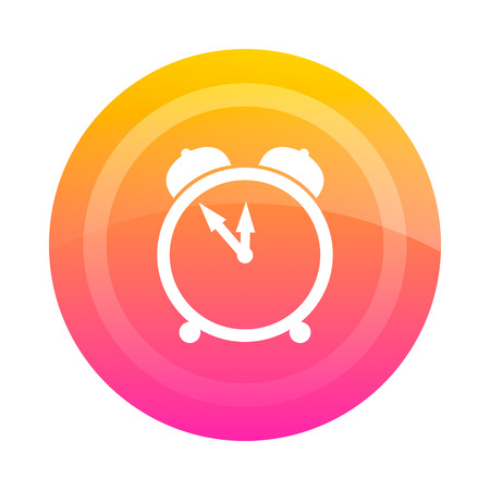 Button Christmas alarm clock. Vector image. Button Christmas alarm clock. Vector image. Minutes...