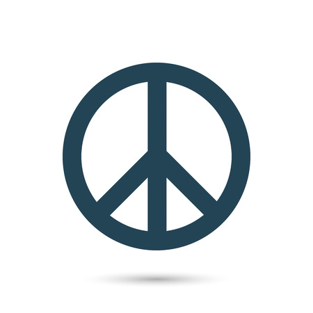 Icon "Symbol of peace". Dark outline on a white background. Vector image.のイラスト素材