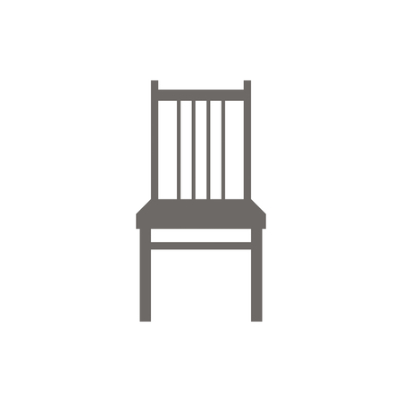 Icon Chair, vector illustration. Dark outline on a white background.のイラスト素材