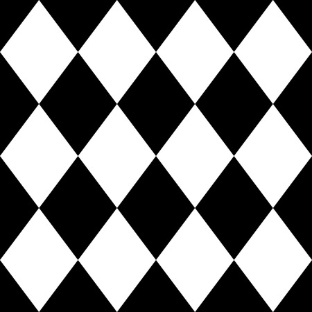 Seamless pattern with black and white diamonds. Abstract background. Vector illustration. Tile.のイラスト素材