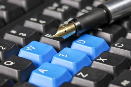 Keyboard and pen の写真素材