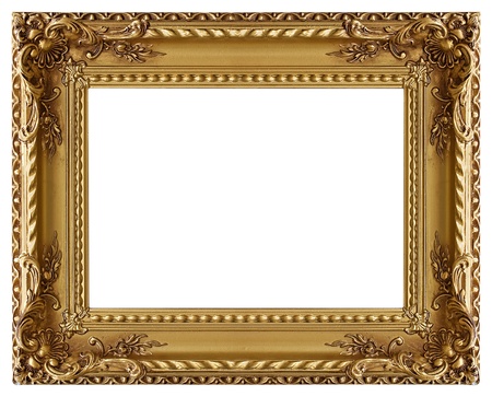 Picture gold frame with a decorative pattern