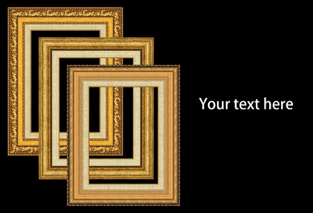 Design with picture frame and text