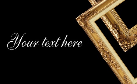 Design with picture gold frameの写真素材