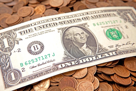 One US dollar on a grief from copecks of the USSR