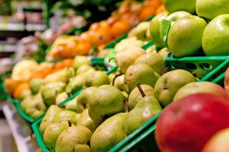 Fruits in supermarket 