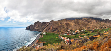 An amazing landscape from La Gomera the one of the Canary Islands, Spainの写真素材