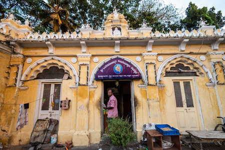 Mysuru, Karnataka, India - January 2019: The ornate arches of a structure inside the historic Mysore...