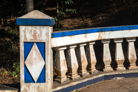 Detail of the vintage Portuguese era design on a roadside fence in the Altinho area of the city of...