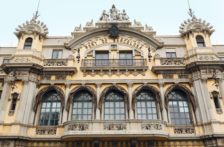Building of Authority of Barcelona port. Barcelona, ??Spainのeditorial素材