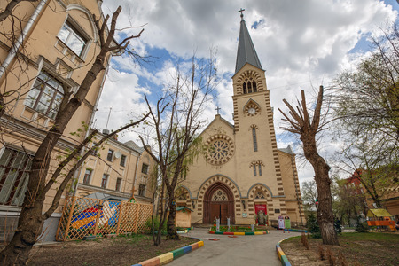 Evangelical Lutheran Cathedral of saints Peter and Paul. Moscow, Russia.の写真素材