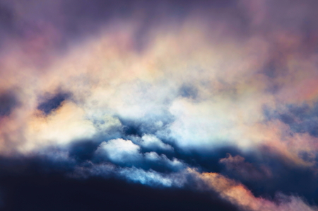 colored clouds in the skyの写真素材