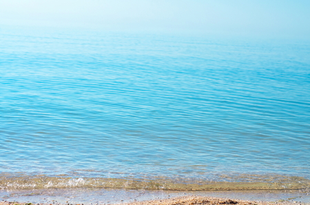 surf of the sea wave on the beach. Azov. Ukraine.の写真素材