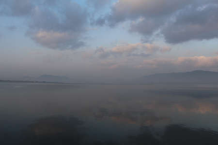 Sunrise in Ohashi bridge in sakaiminato japan
