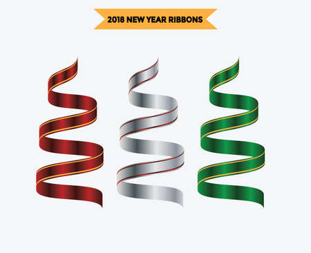 Ribbon multicolour vector collection set. You can use web app and otherのイラスト素材