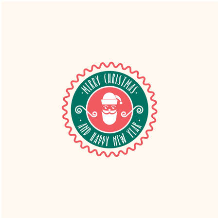 New Year Christmas label vector illustrationのイラスト素材
