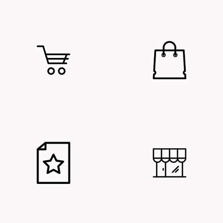 E-commerce line icon set. You can use web app and other.のイラスト素材