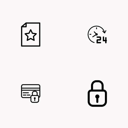 E-commerce line icon setのイラスト素材