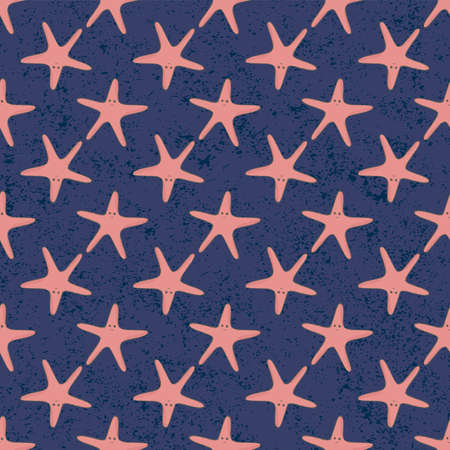 Seamless sea stars vector pattern. Background illustration. You can use web app and other.のイラスト素材