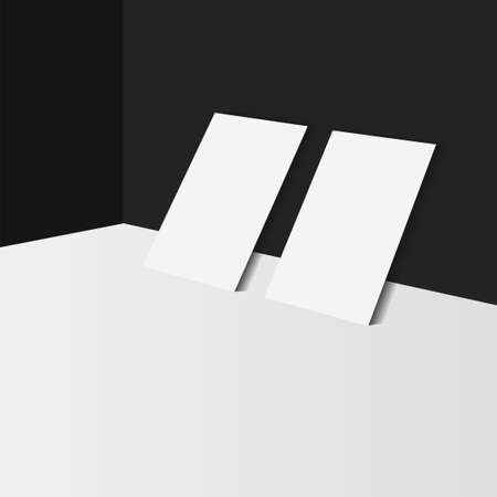 Paper blank mock up template. Vector illustration background.のイラスト素材