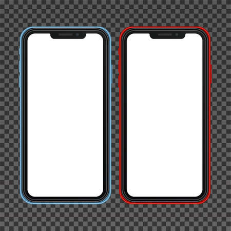 Realistic Cellphone Smartphone Vector of Touchscreen Phone frame Deviceのイラスト素材