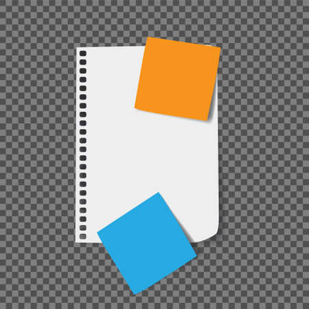 Notebook paper with lines isolated on background. Vector illustration.のイラスト素材