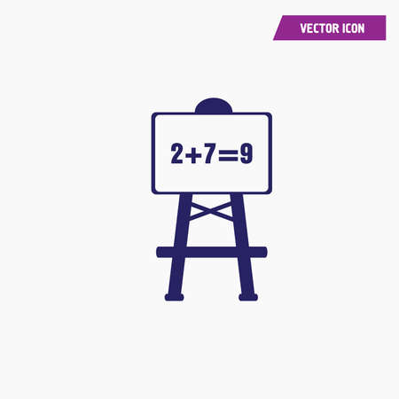 blue white note desk board icon with letters, vector, white fontのイラスト素材