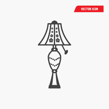 black standing night lamp icon , vector eps10のイラスト素材