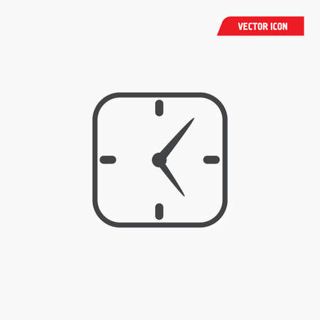 black analog clock in white font, vector eps10のイラスト素材