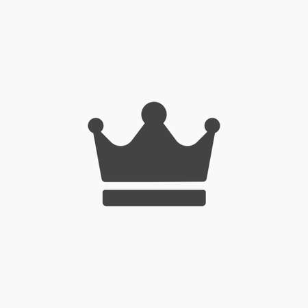 black reign crown icon, vector, white fontのイラスト素材
