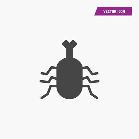 Software bug or program bug black art vector icon for apps and websites - Vectorのイラスト素材