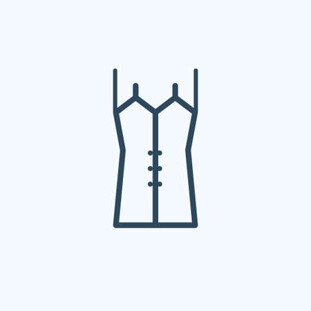 Women line body, swimsuit, underwear icon. Vector on white background.のイラスト素材
