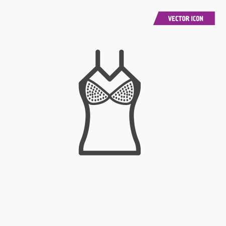 Women Bikini, Underwear, Swimsuit Icon. Vector on whiteのイラスト素材