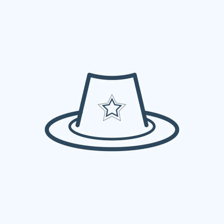 Sheriff hat icon.のイラスト素材