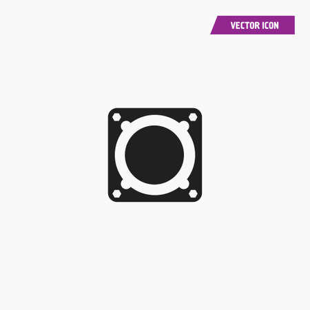 Black stereo loudspeaker icon. Musical concept. vector.のイラスト素材