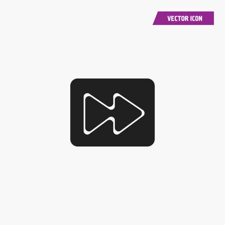 Flat audio, video, media fast forward Icon. vector.のイラスト素材