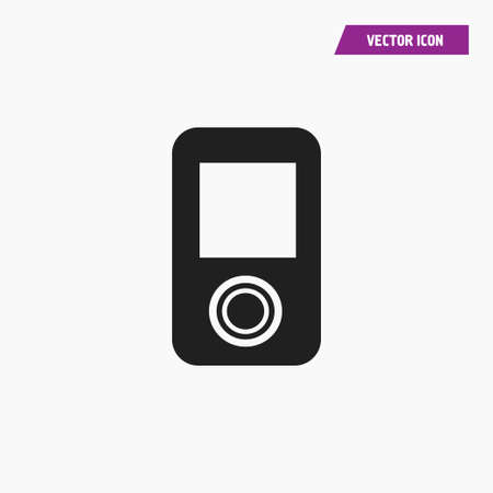 Portable media player icon. Flat web icon or sign  on grey . Collection modern trend concept design style vector illustration symbol - Vectorのイラスト素材