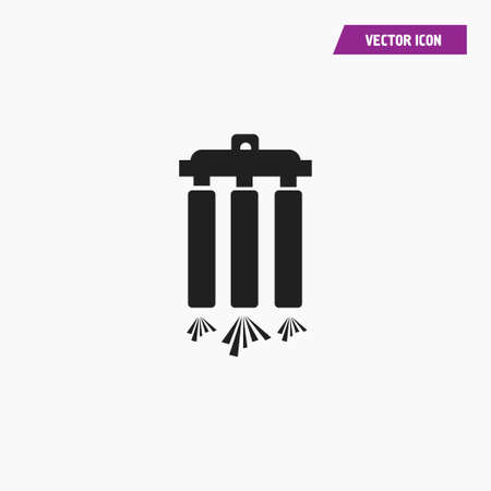 Black chandelier, ceiling lamp, pendant icon. Vector on white background.のイラスト素材