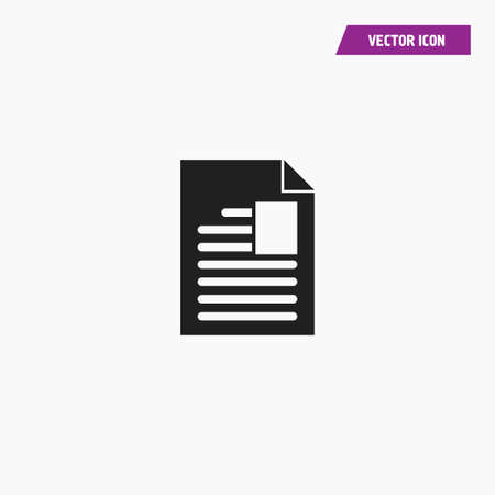 Document text add space, insert picture, text align icon. vector. one corner buckled.のイラスト素材