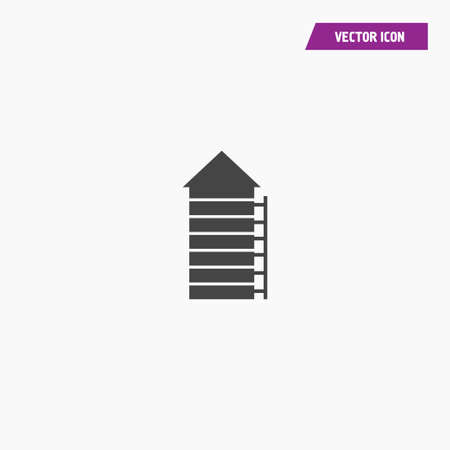 Farm House Tower Vector Icon. Flat style. Vector.のイラスト素材