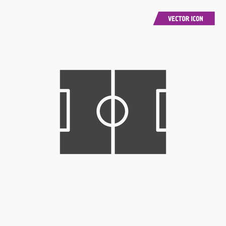 Black soccer, football field icon with white lines. Vector on white background.のイラスト素材